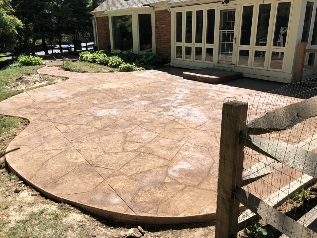 large stamped patio