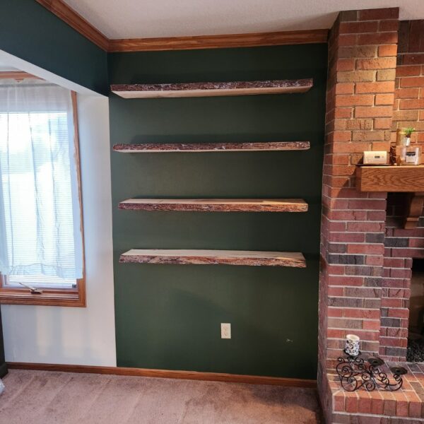 Live Edge Floating Shelves - A+ Home Improvements