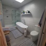 Large Shower and Free-Standing Tub