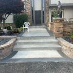 stamped patio and steps