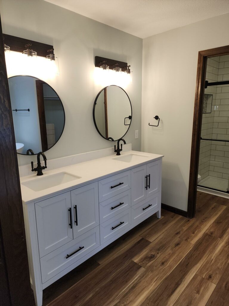 Freestanding Tub and Tiled Shower