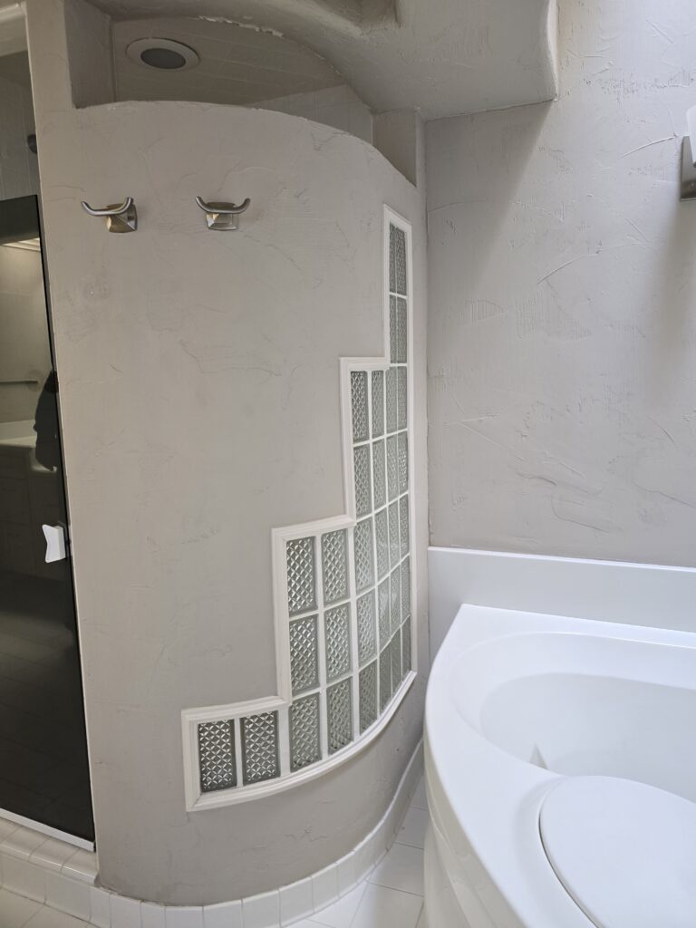 Bathroom with Large LED Mirror