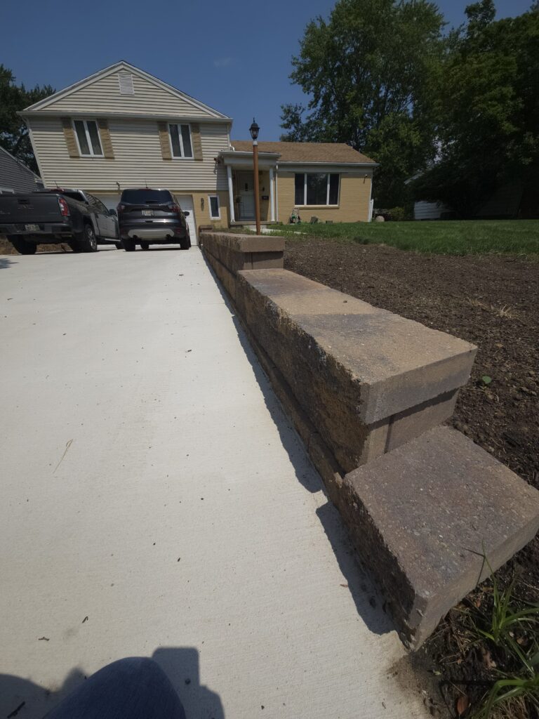 Driveway and Retaining Wall