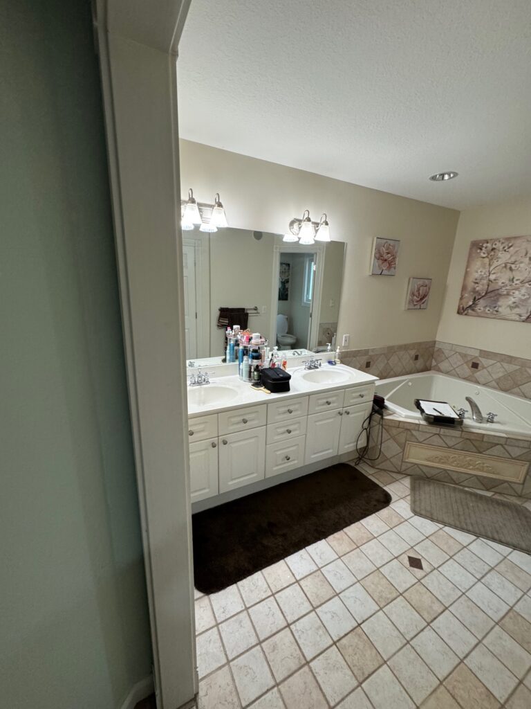 Master Bath Reconfigured!