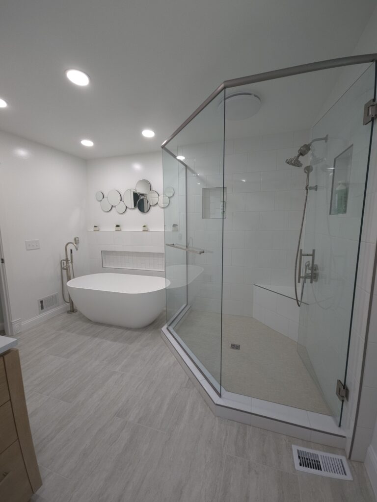 Master Bath Reconfigured!