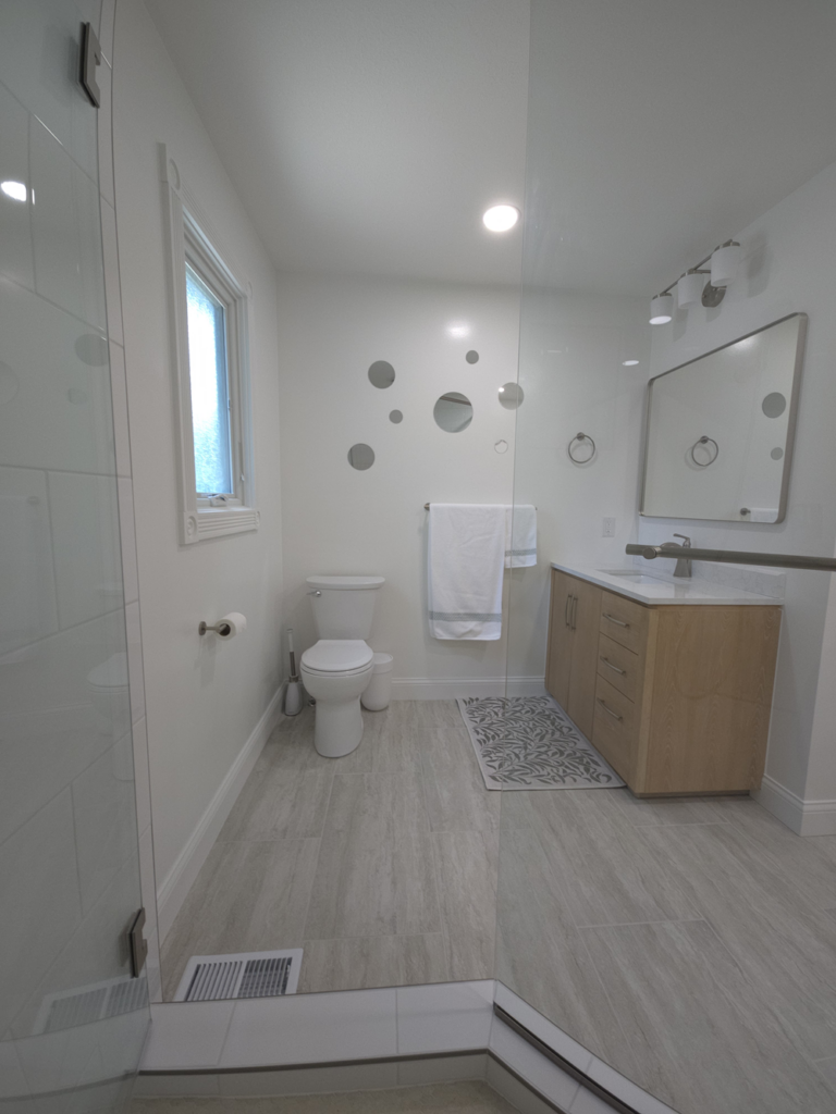 Master Bath Reconfigured!