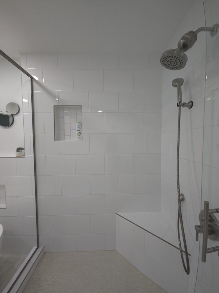 Master Bath Reconfigured!